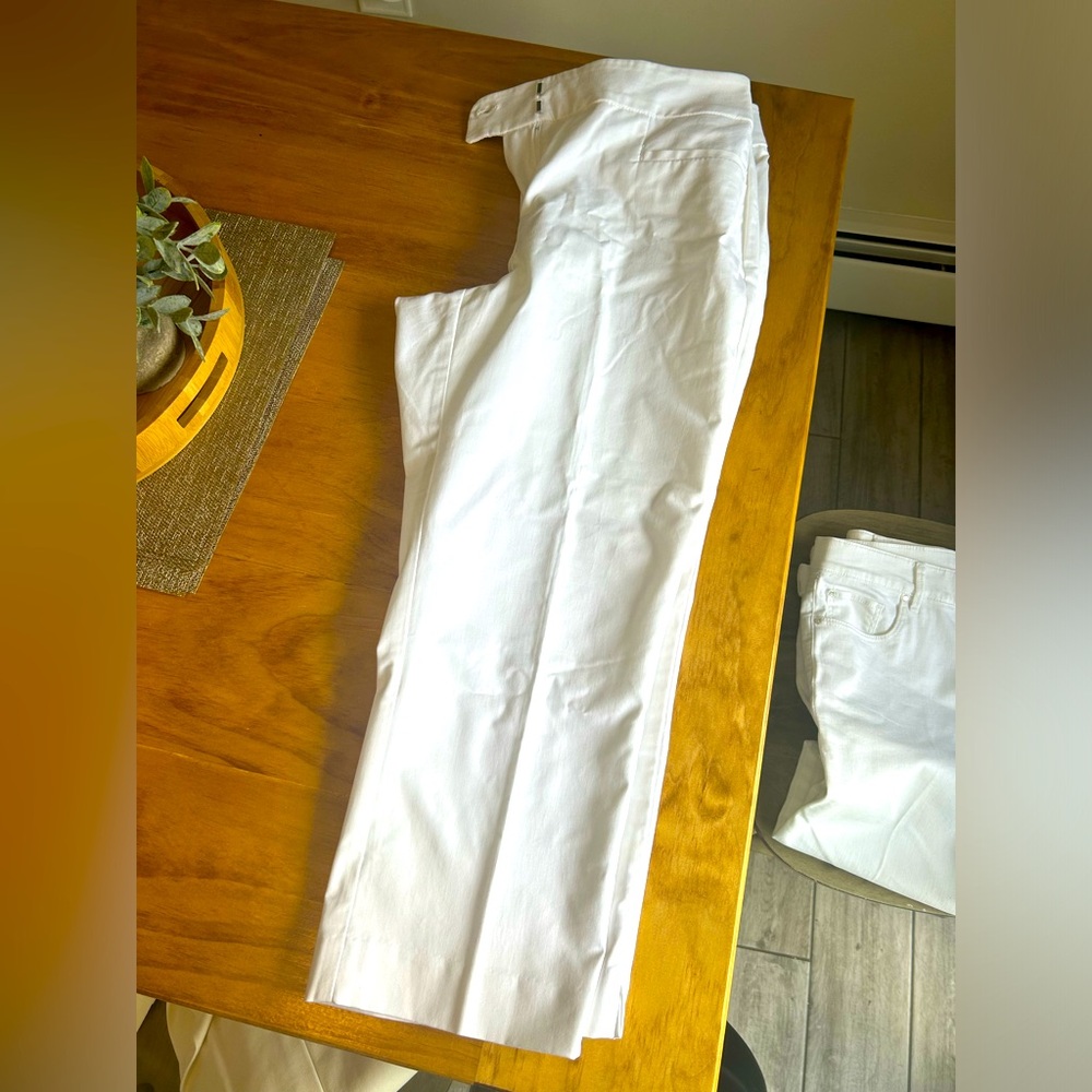 White ankle dress pants